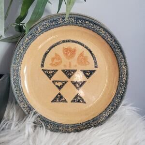 Vintage Pfaltzgraff MAFA American Quilt Block Dinner Plate Set (2)